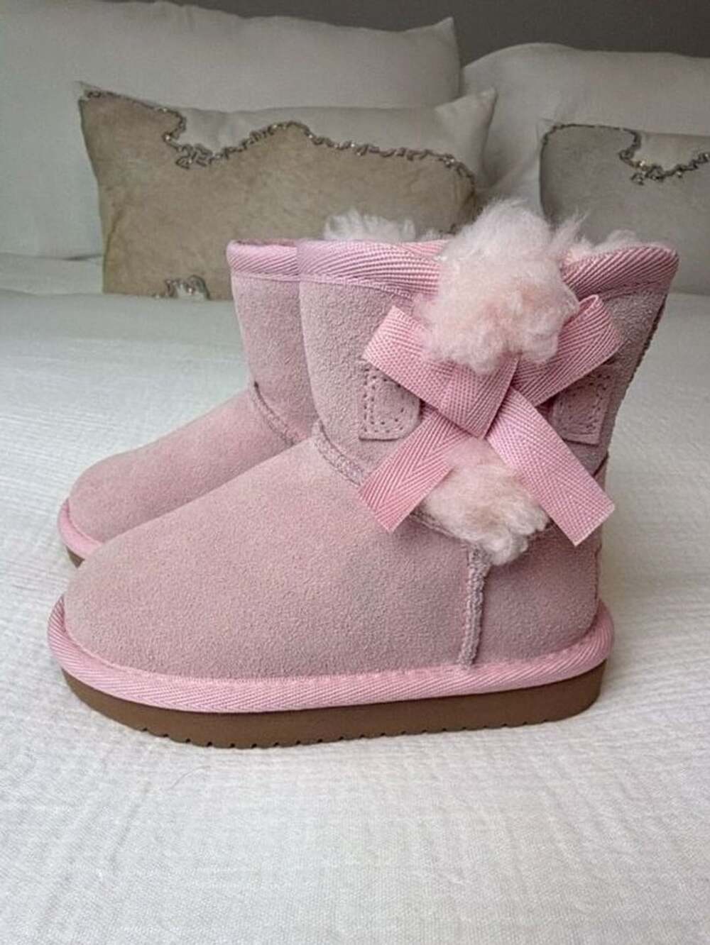 Koolaburra by UGG Kids Pink Bow Winter Boots Size 6 - Toddler